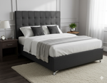 Patsy Super King Headboard - Dark Gray Polyester Fabric