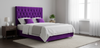Dahlia Buttoned King Single Headboard - Purple Velvet