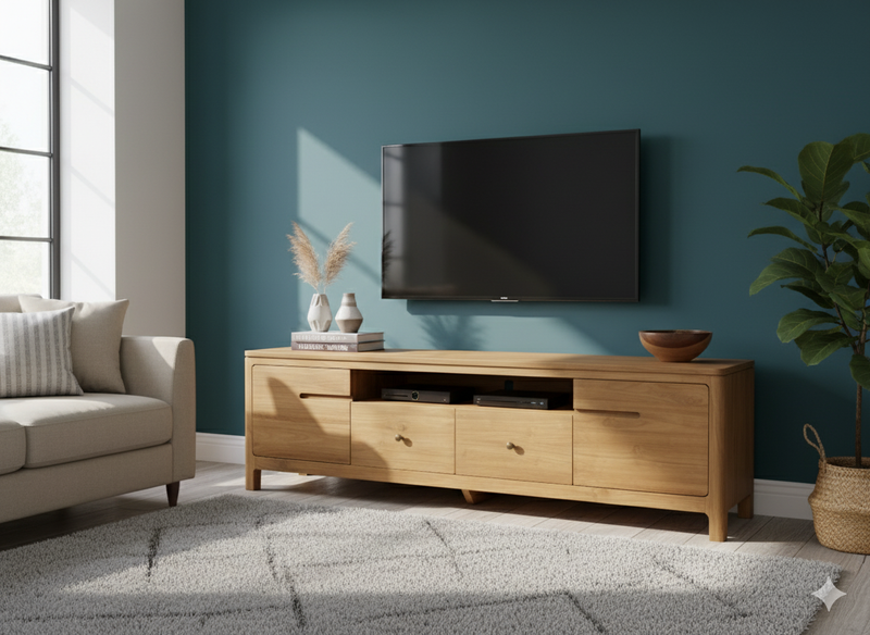 Entertainment/TV Unit - Teak Wood