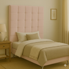 Patsy King Single Headboard - Pink Velvet