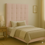 Patsy King Single Headboard - Pink Velvet