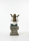 white & Gold Laughing Buddha – Hands Up Pose 40CM