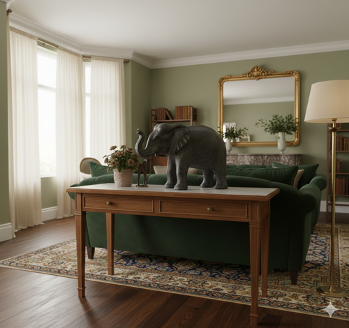 Black Elephant Figurine