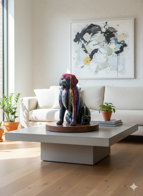 Fibre-Cement Dog Sculpture