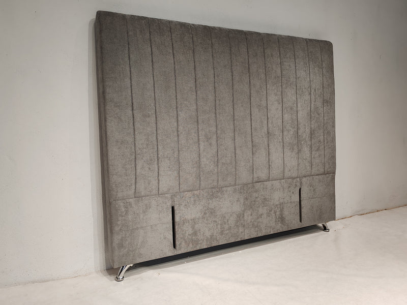 Helvia Queen Headboard - Dark Grey Fabric