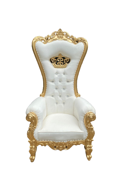 THRONE CHAIR (KING/QUEEN CHAIR) - MAHOGANY WOOD