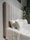 Victor Headboard - Super King Size - Silver Warwick Fabric - NEW ARRIVAL