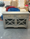 Rustic Elegance Sideboard Buffet – Weathered Grey Finish