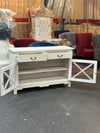 Farmhouse Chic Sideboard Buffet – Whitewashed Finish