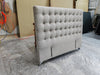 Maison Buttoned Headboard - Super King Size - Beige Velvet