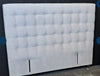 Maison Buttoned Queen Headboard - Light Grey Fabric