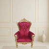 Throne Chair - Red with Gold Frame