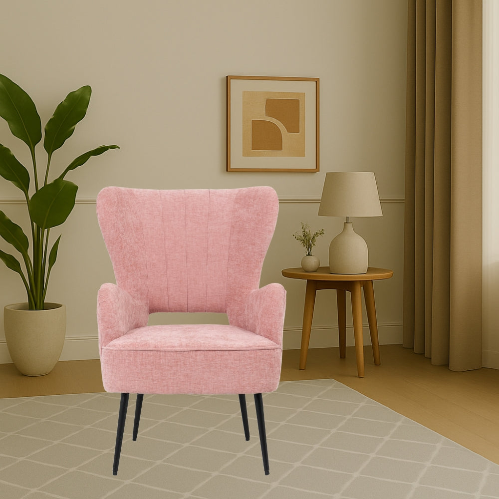 Lincoln Arm Chair - Pink Fabric (AC-LN-M-PF)