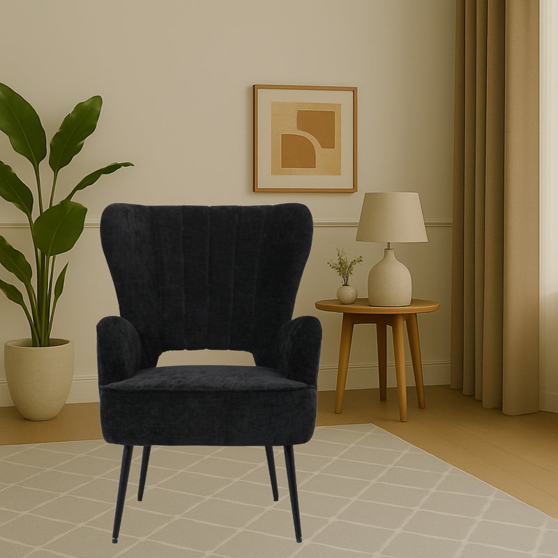 Arm Chair - Black Fabric