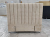 Victor Headboard - Queen Size - Cream Chenille Fabric - NEW ARRIVAL