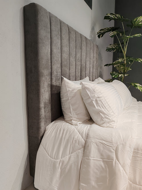 Victor Queen Headboard - Dark Grey Fabric