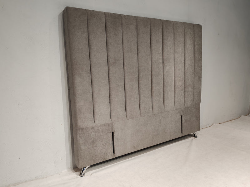 Victor Queen Headboard - Medium Grey Fabric