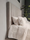 Victor Super King Headboard - Light Grey Fabric