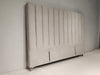 Victor Super King Headboard - Light Grey Fabric
