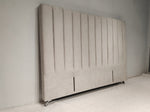 Victor Super King Headboard - Light Grey Fabric