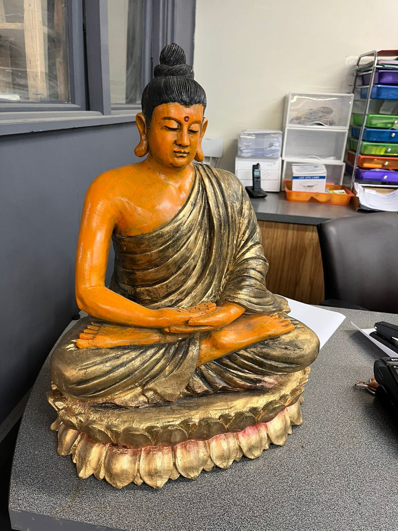 Handcrafted Buddha Statue – Solid Wood