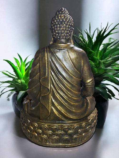 Large Golden Meditating Buddha Statue – Dhyana Mudra (Symbol of Peace, Balance & Enlightenment)