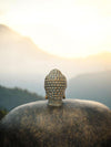 Antique Buddha Head Sculpture