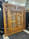 Handcrafted Wooden Mirror with Shutter Doors