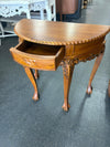 Demilune Console Table - Teak Wood