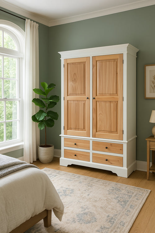 Free Standing Wardrobe - Mindi Wood - Carolina