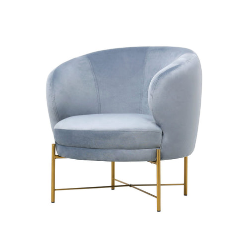 Occasional Arm Chair with Ottoman - Sky Blue