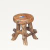 Circular Stool - Solid Teak Root