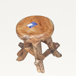 Circular Stool - Solid Teak Root