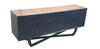 Retro Teak Buffet/Console Table - Two Tone - Black & Natural