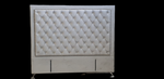 Ancona Buttoned Queen Headboard- Light Grey Velvet