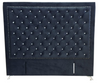 Ancona Buttoned King  Headboard - Black Velvet with Crystals