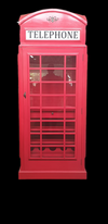 TELEPHONE BOOTH DISPLAY / DRINKS CABINET  (Vintage - RED)