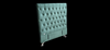 Dahlia Buttoned King Single Headboard - Forest Green Velvet