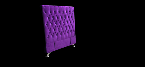 Dahlia Buttoned King Single Headboard - Purple Velvet