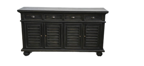 Black Wash Buffet Sideboard - Mindi Wood - 160cms
