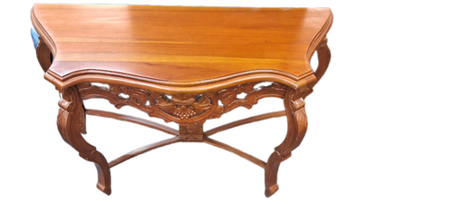 Hall Table/Side Table - Mahogany Wood - Natural Polished