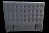 Maison Buttoned Queen Headboard - Dark Grey Velvet
