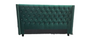Winston Buttoned Super King Headboard - Forest Green Velvet with Crystals