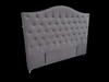 Nero Buttoned Headboard - Super King Size - Dark Grey Warwick Fabric - NEW ARRIVAL