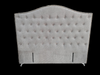Nero Buttoned Headboard - Queen Size - Light Grey Warwick Fabric - NEW ARRIVAL