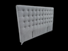 Maison Buttoned Headboard - Super King Size - Light Grey Warwick Fabric - NEW ARRIVAL