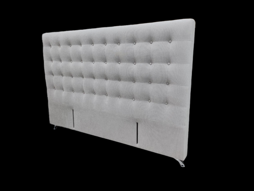 Maison Buttoned Headboard - Super King Size - Silver Warwick Fabric - NEW ARRIVAL