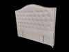 Nero Buttoned Headboard - Super King Size - Silver Warwick Fabric - NEW ARRIVAL