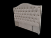 Nero Buttoned Headboard - Queen Size - Beige Velvet - NEW ARRIVAL