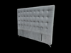 Maison Buttoned Headboard - Queen Size - Steel Velvet - NEW ARRIVAL